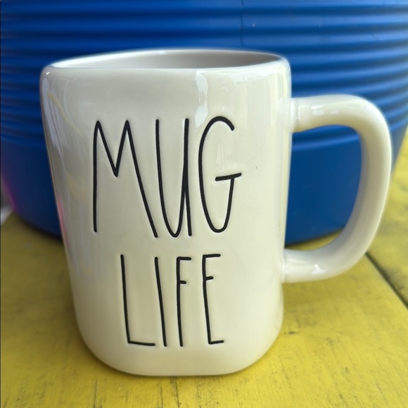 Rae Dunn Cream Ceramic Mug MUG LIFE - Picture 1 of 1
